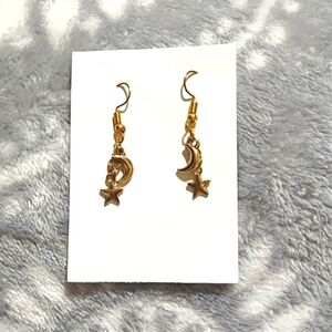Handmade - Star and moon earrings
